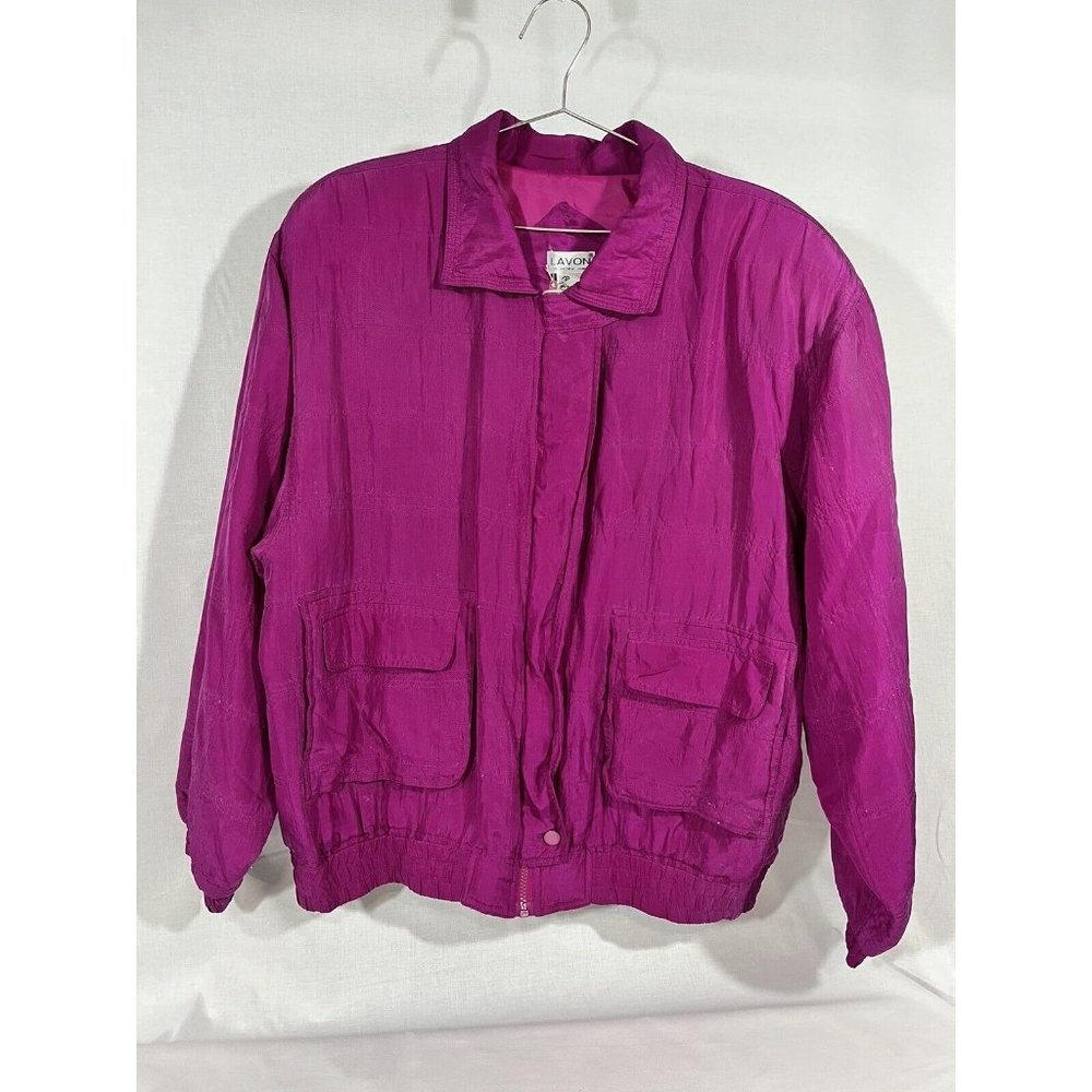 Pink Silk Lavon Quilted Jacket Size Large